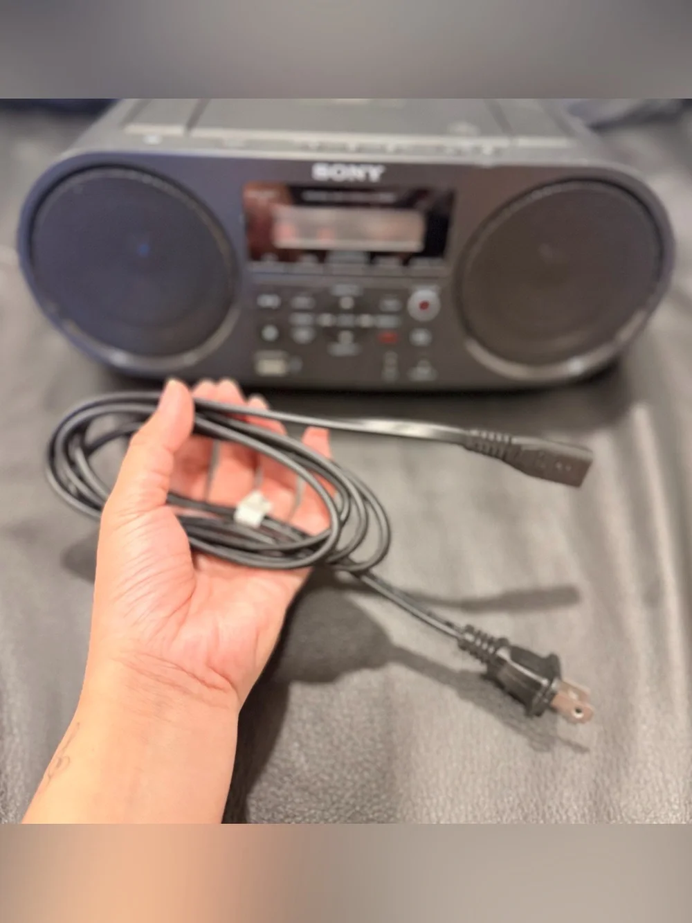 Sony Portable Bluetooth CD Boombox AM/FM Radio with CD, USB, Cassette ZS-RS60BT